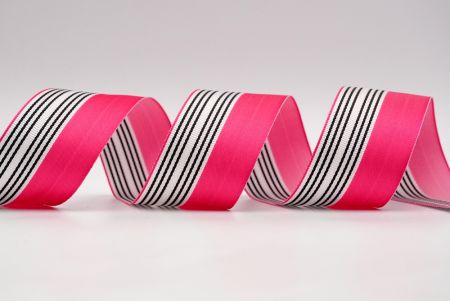 Рожевий-півбілий атласний дизайн стрічки_K1765-2033